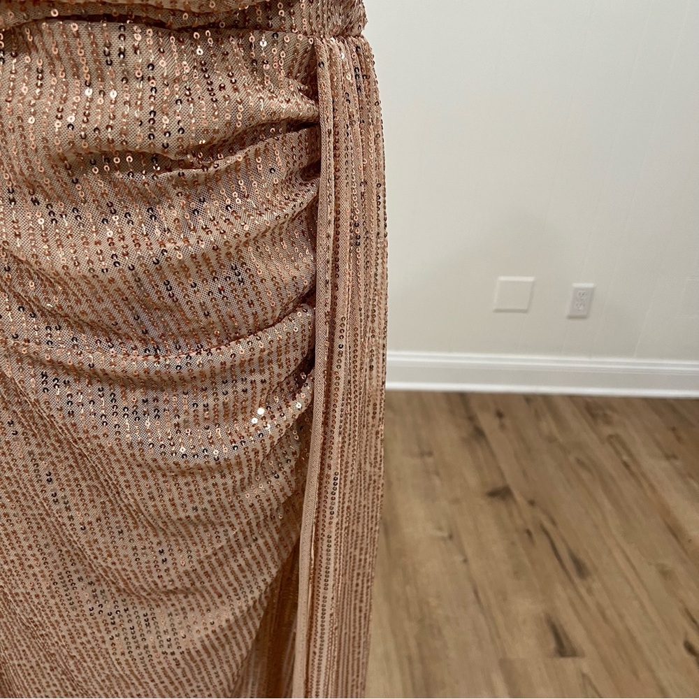 FAERIESTY Embellishment: Rose Gold Sequin Evening Dress - Picture 6 of 16